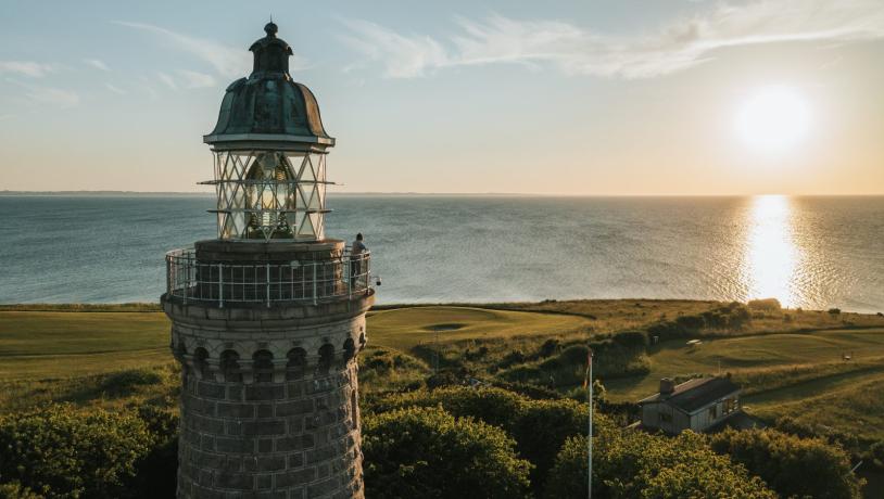 Skjoldnæs Fyr og golfbane på Ærø