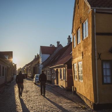 Ærøskøbing, efterår, solskin, solnedgang, forår