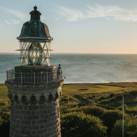 Skjoldnæs Fyr og golfbane på Ærø