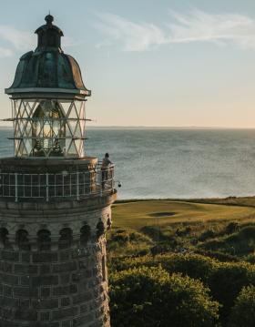 Skjoldnæs Fyr og golfbane på Ærø